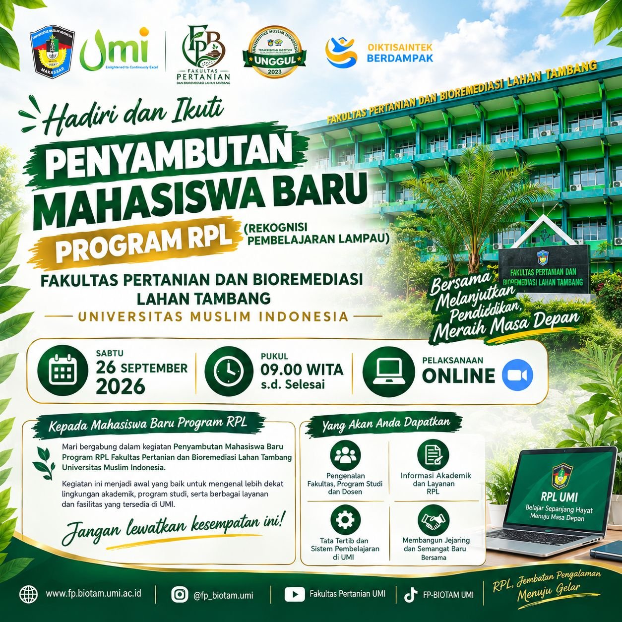 Penyambutan Mahasiswa baru Program RPL